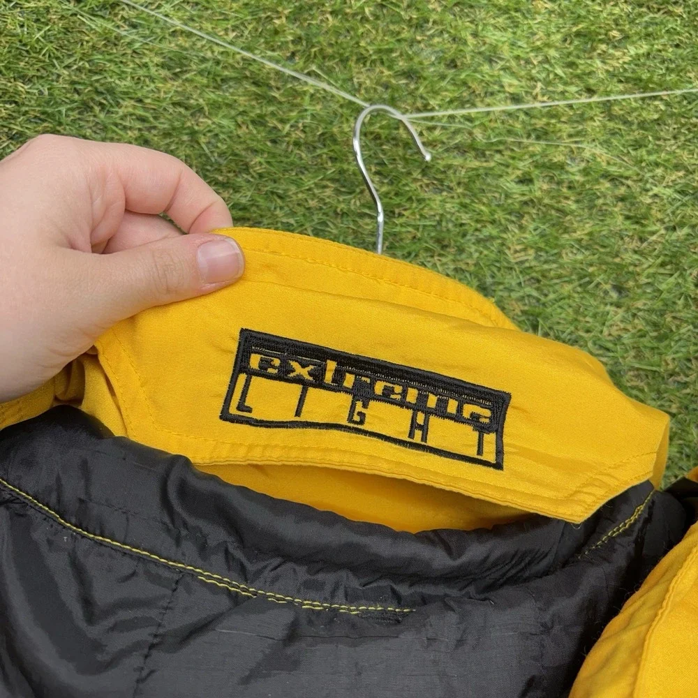 Vintage The North Face Jacket Mens Medium Yellow Extreme Light Ski Coat 90s Rare